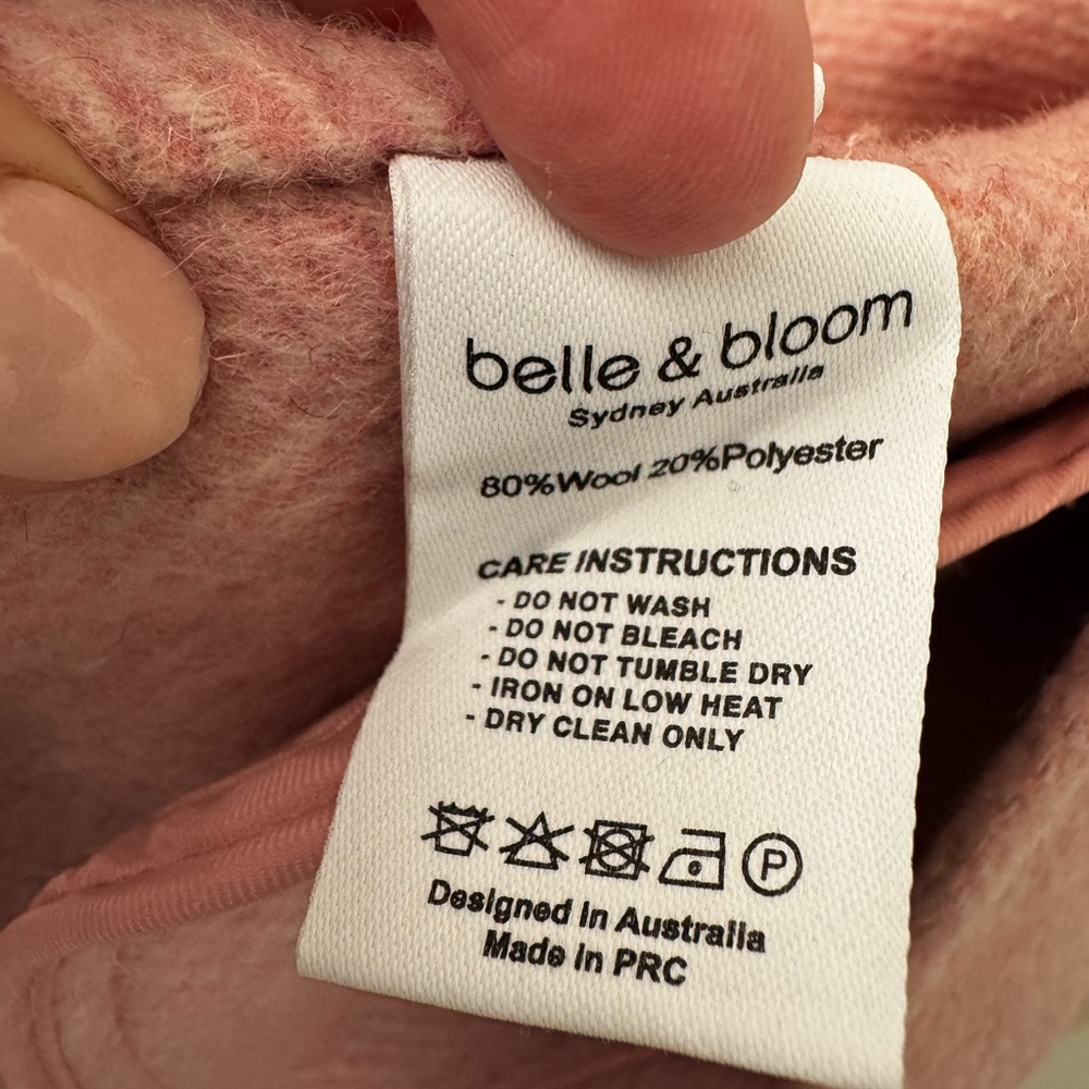 Belle & Bloom Pink Double-Breasted Coat (Designed in Australia) - Picture 9 of 13